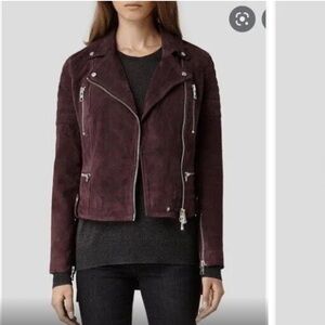 Huxley Leather Suade Biker Jacket size 8